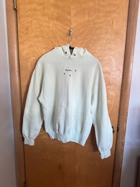 RARE Maì Accents Mint Green Hoodie Hand-Embroidered by Marzia